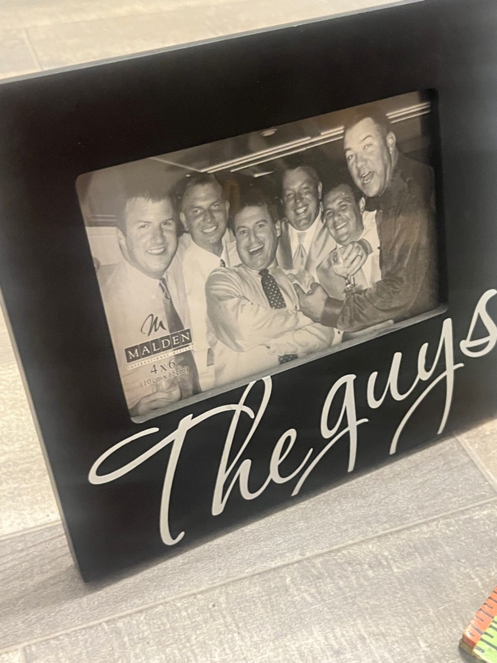 Malden Black Rectangular Photo Frame with Script Logo Insert - Picture 8 of 8